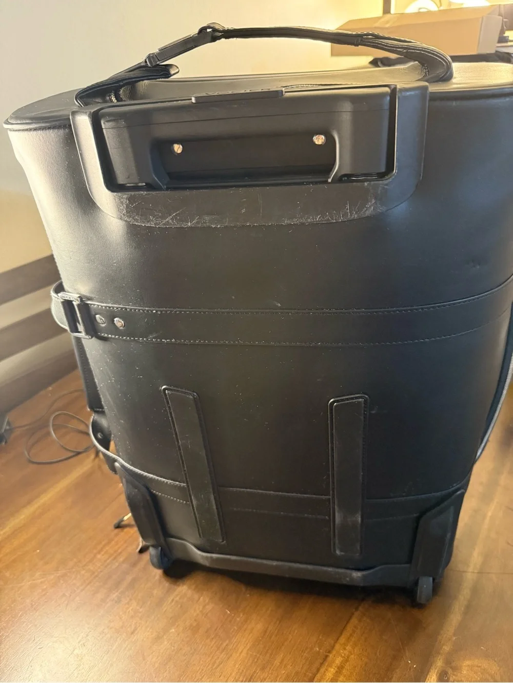 F38 Leather Carry-On Luggage - Black